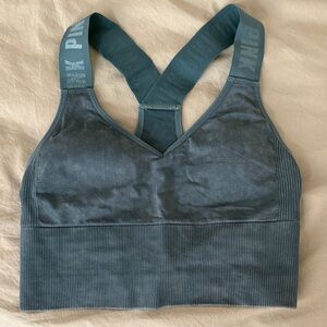 PINK Victoria's Secret Seamless Racerback Sports Bra - Slate Teal
